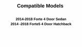 Passenger Right Side Front Door Window Door Glass Compatible with Kia Forte / Fort5 2014-2018 Models