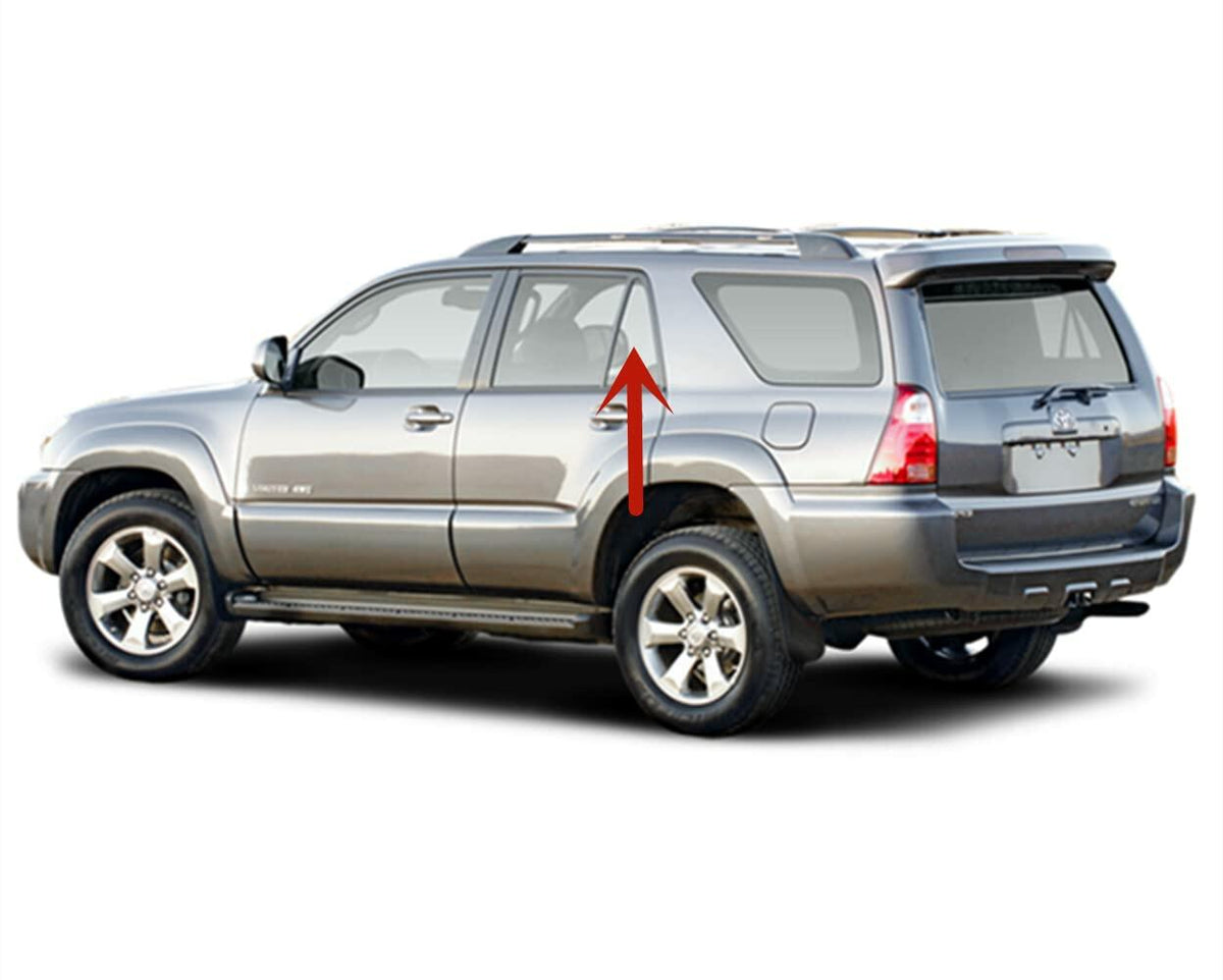 Driver Left Side Rear Vent Window Vent Glass Compatible with Toyota 4Runner 2003-2009 Models