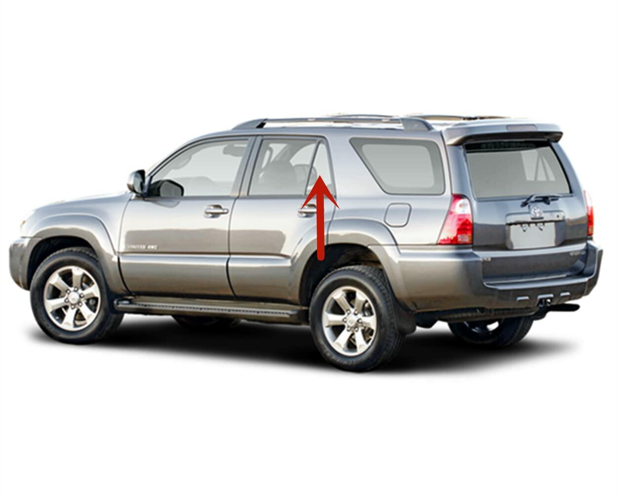 Driver Left Side Rear Vent Window Vent Glass Compatible with Toyota 4Runner 2003-2009 Models