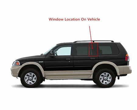 Driver Left Side Rear Vent Glass Vent Window Compatible with Mitsubishi Montero 2001-2006 Models