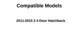 Tempered Driver Left Side Front Door Window Door Glass Compatible with Mazda 2 2011-2015 Models