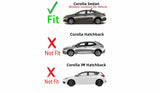 Driver Left Side Rear Door Window Door Glass Compatible with Toyota Corolla 4 Door Sedan 2014-2019 Models