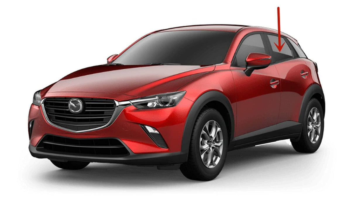 Privacy Driver Left Side Rear Door Window Door Glass Compatible with Mazda CX-3 2016-2021 Models