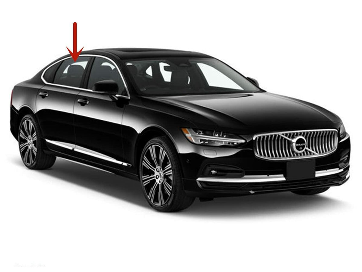 Tempered Passenger Right Side Rear Door Window Door Glass Compatible with Volvo S90 2017-2025 Models