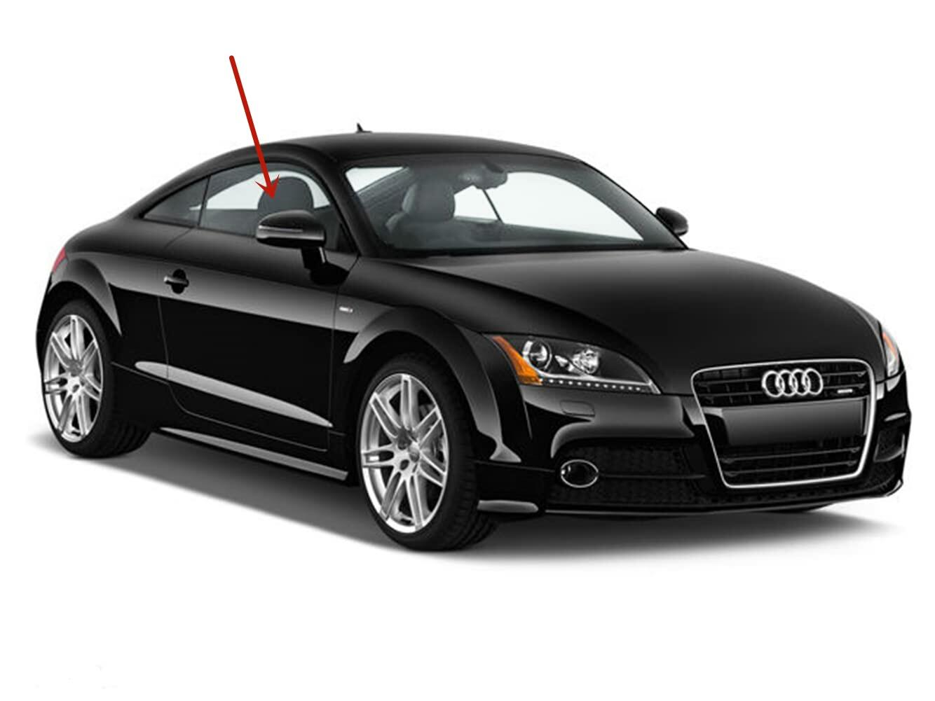 Tempered Passenger Right Side Door Window Door Glass Compatible with Audi TT 2 Door Coupe 2007-2015 Models ( Not For Convertible Models)