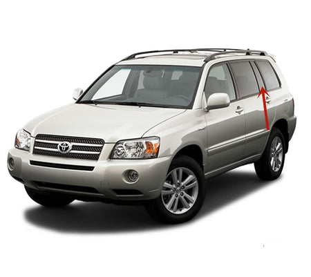 Driver Left Side Rear Vent Window Vent Glass Compatible with Toyota Highlander 2001-2007 Models