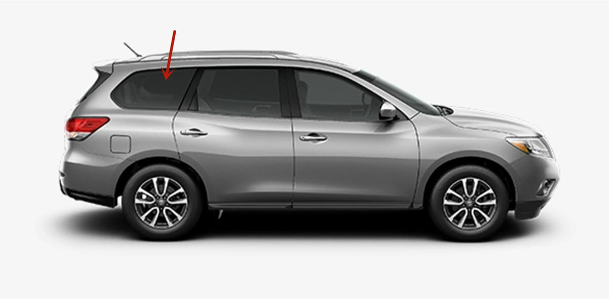 OEM Passenger Right Side Quarter Window Quarter Glass Compatible with Nissan Pathfinder 2013-2020 Models
