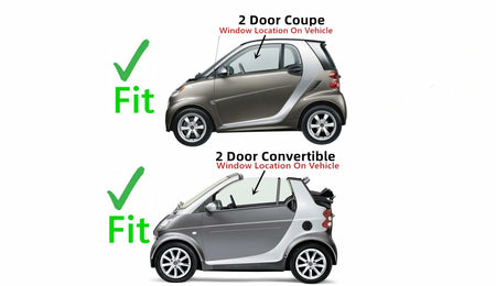 Driver Left Side Door Window Door Glass Compatible with Smart fortwo 2008-2015 Models