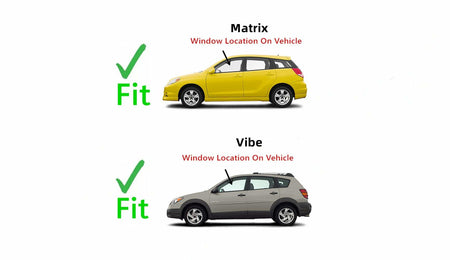 Driver Left Side Front Door Window Door Glass Compatible with Toyota Matrix/Pontiac Vibe 2003-2008 Models