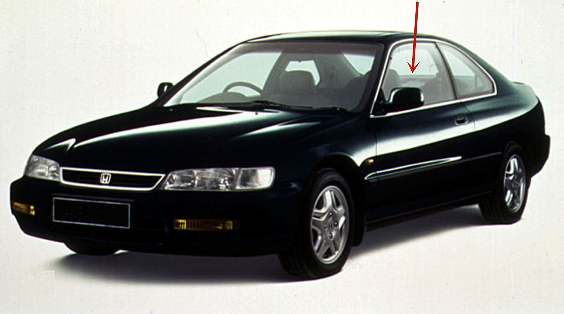 Driver Left Side Door Window Door Glass Compatible with Honda Accord 2 Door Coupe 1994-1997 Models