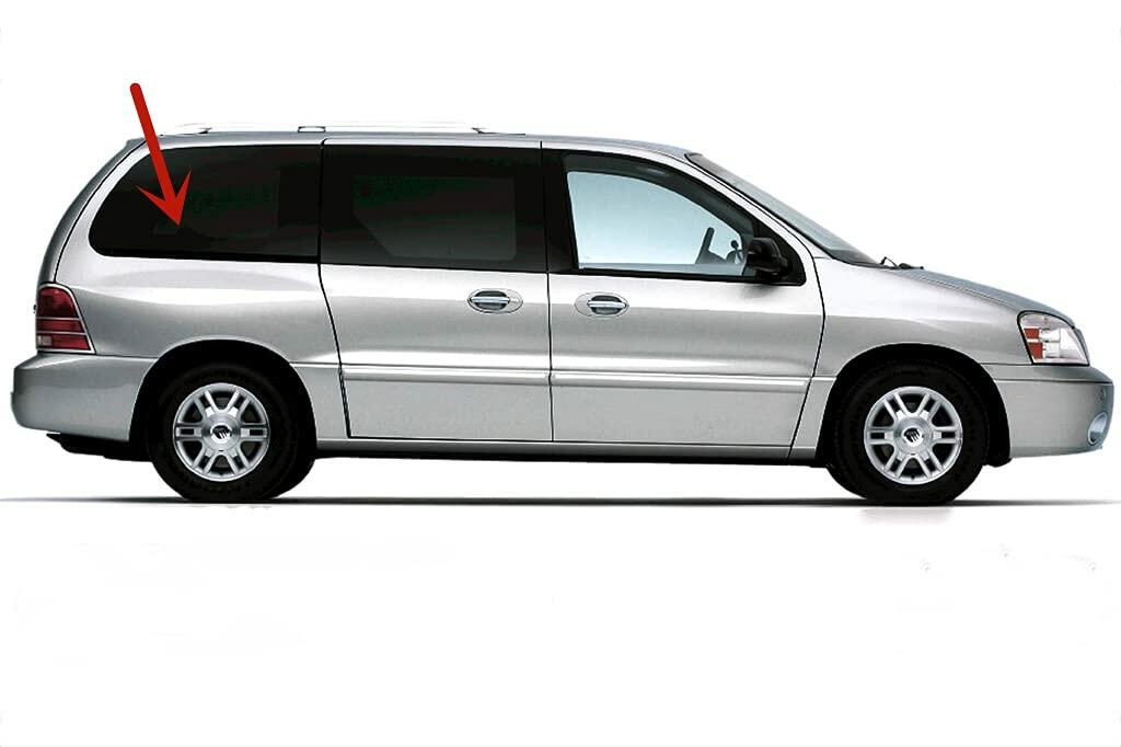Movable Passenger Right Side Quarter Window Quarter Glass Compatible with Ford Freestar/Mercury Monterey Mini Van 2005-2007 Models