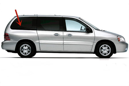 Movable Passenger Right Side Quarter Window Quarter Glass Compatible with Ford Freestar/Mercury Monterey Mini Van 2005-2007 Models