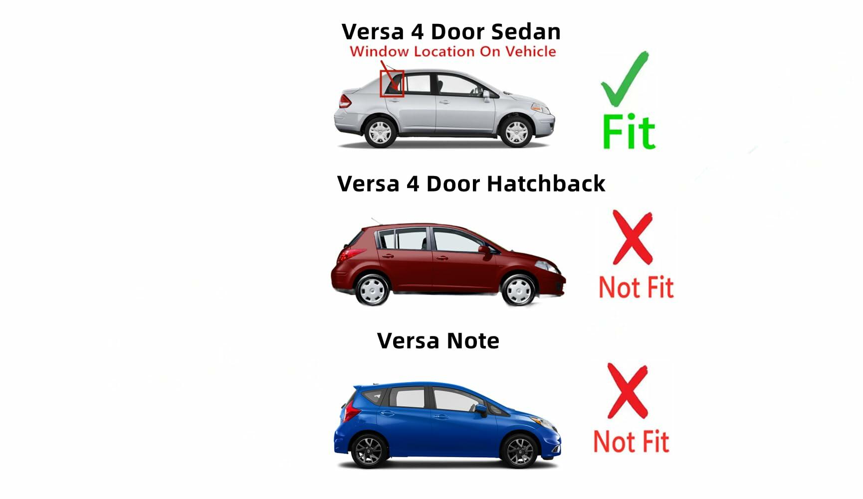 OEM Passenger Right Side Vent Window Vent Glass Compatible with Nissan Versa 4 Door Sedan 2007-2011 Models