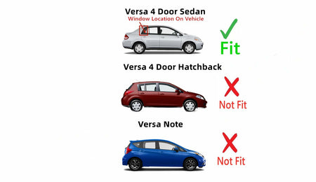 OEM Passenger Right Side Vent Window Vent Glass Compatible with Nissan Versa 4 Door Sedan 2007-2011 Models