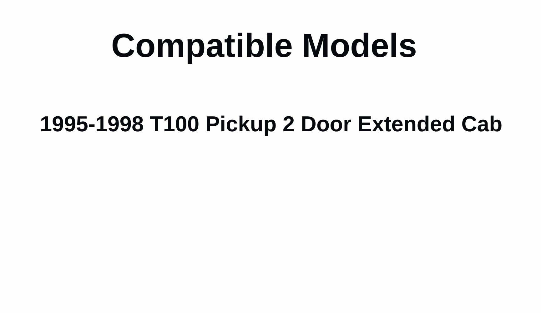 Driver Left Side Quarter Glass Quarter Window Movable Compatible with Toyota T100 Pickup 2 Door Extended Cab 1995-1998 Models