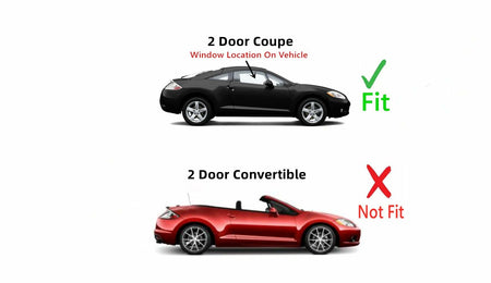 Passenger Right Side Door Window Door Glass Compatible with Mitsubishi Eclipse 2 Door Coupe 2006-2012 Models