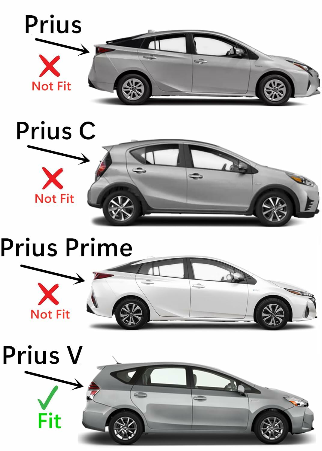Passenger Right Side Front Door Window Door Glass Compatible with Toyota Prius V 4 Door Hatchback 2012-2018 Models