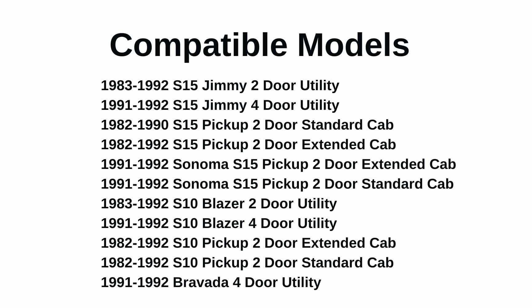 Driver Left Side Front Door Window Door Glass Compatible with Chevrolet S10 Pickup/S10 Blazer/GMC S15/Sonoma S15 Pickup/Oldsmobile Bravada 1982-1992 Models