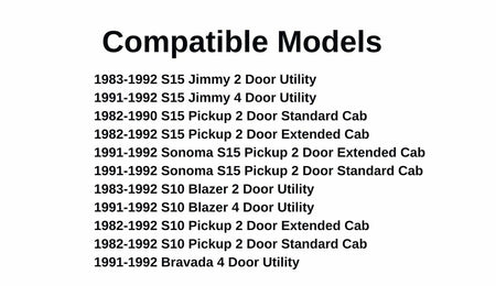 Driver Left Side Front Door Window Door Glass Compatible with Chevrolet S10 Pickup/S10 Blazer/GMC S15/Sonoma S15 Pickup/Oldsmobile Bravada 1982-1992 Models