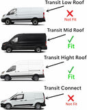 Stationary Driver Left Body Side Sliding Door Window Door Glass Compatible with Ford Transit 110.2" High-Roof 100.8" Mid-Roof Van 2015-2026 Models (Not for Transit Connect or Low-Roof Transit)