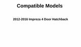 Passenger Right Side Rear Door Window Door Glass Compatible with Subaru Impreza 4 Door Hatchback 2012-2016 Models