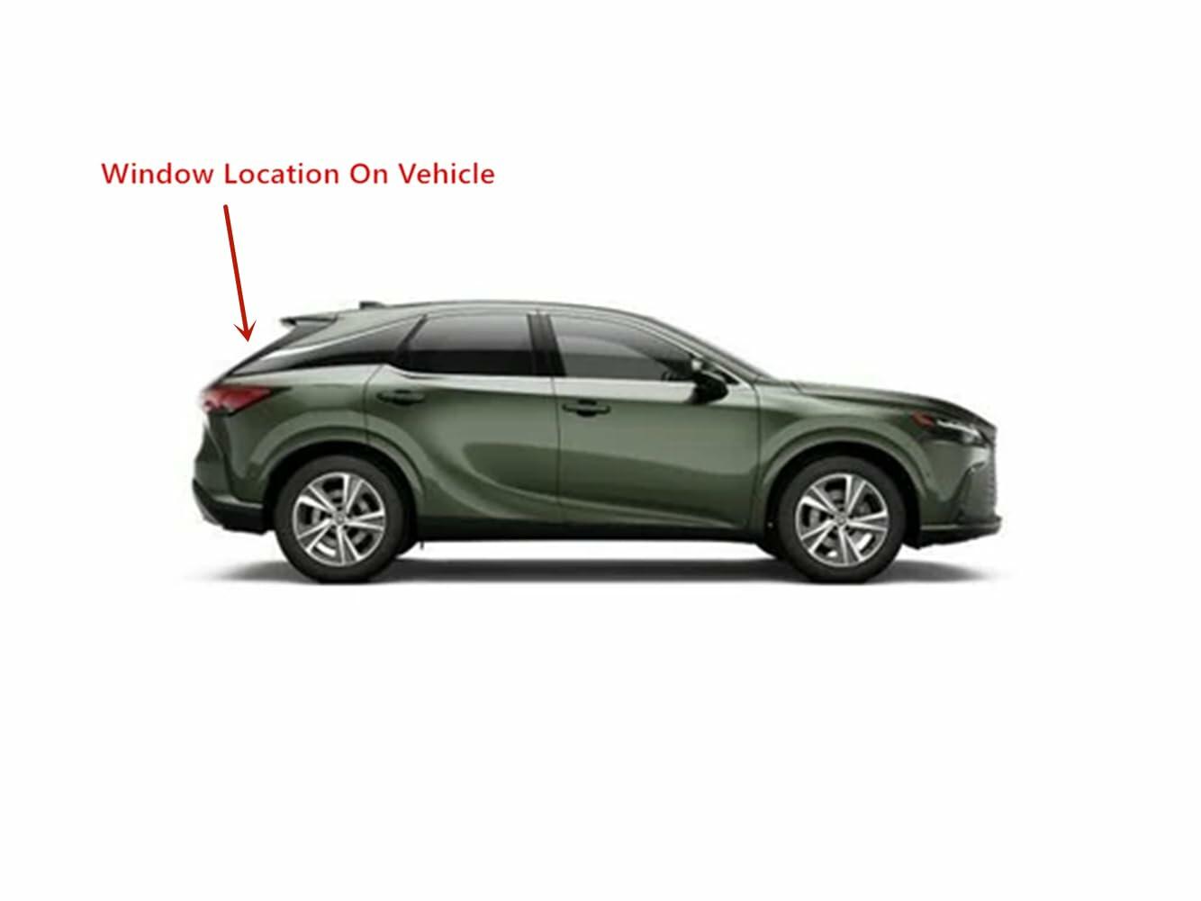 Heated Rear Tailgate Window Back Glass Compatible with Lexus RX350 RX350h RX450h+ RX500h 2023-2026 Models