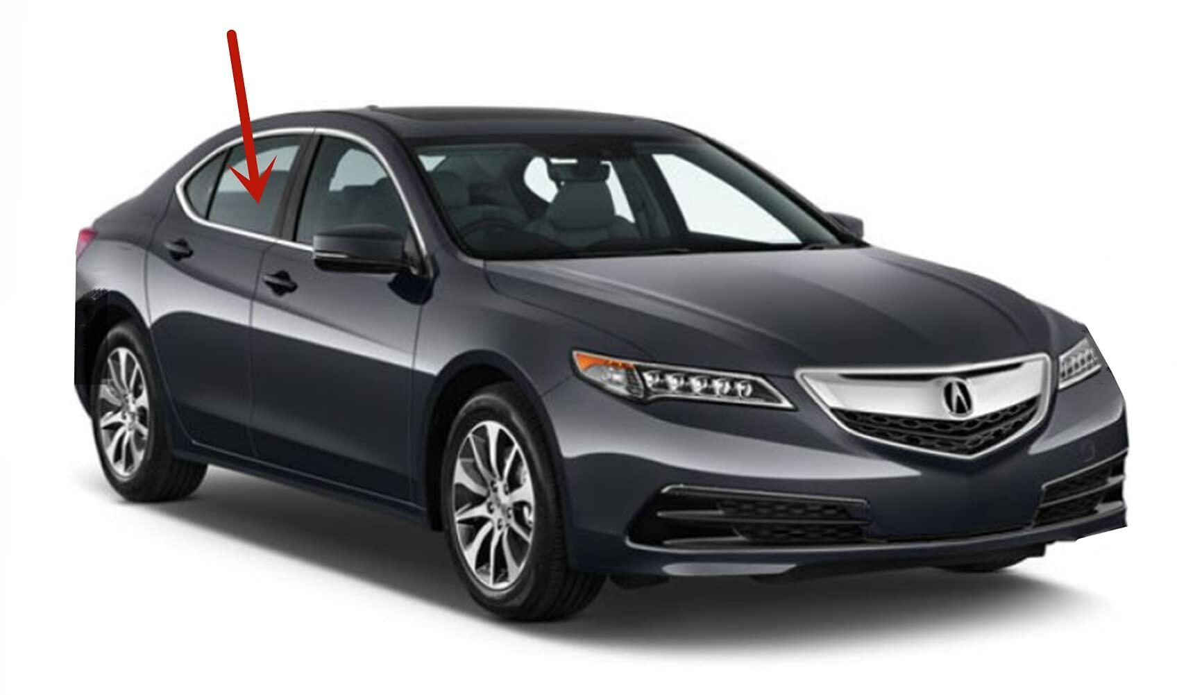 Passenger Right Side Rear Door Window Door Glass Compatible with Acura TLX 2015-2020 Models