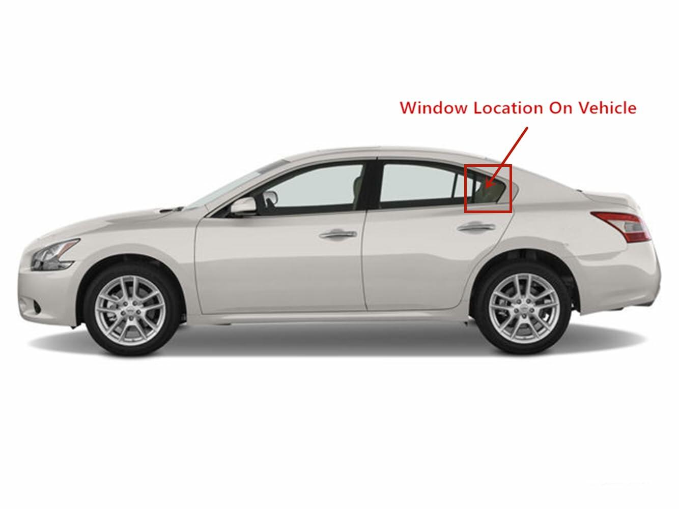 Driver Left Side Vent Window Vent Glass Compatible with Nissan Maxima 4 Door Sedan 2009-2015 Models