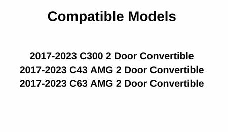 Tempered Passenger Right Side Door Window Door Glass Compatible with Mercedes Benz C300 C43AMG C63AMG 2017-2023 2-Door Convertible Models