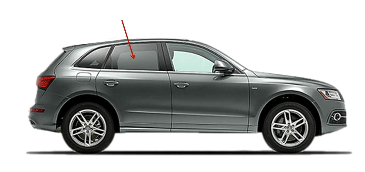 Passenger Right Side Rear Door Window Door Glass Compatible with Audi Q5 / SQ5 2009-2017 Models