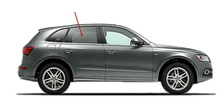 Passenger Right Side Rear Door Window Door Glass Compatible with Audi Q5 / SQ5 2009-2017 Models