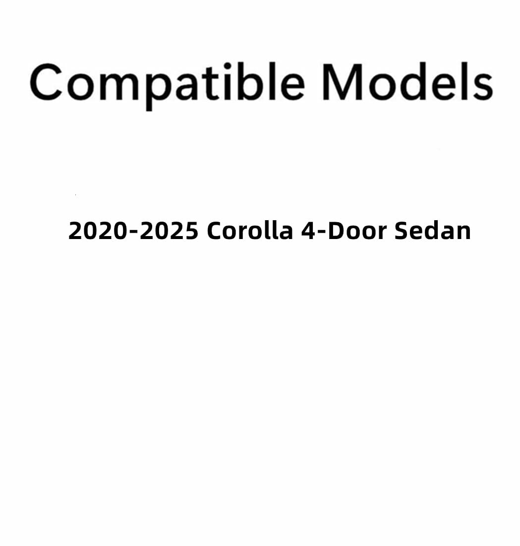 Driver Left Side Rear Door Window Door Glass Compatible with Toyota Corolla 4 Door Sedan 2020-2026 Models