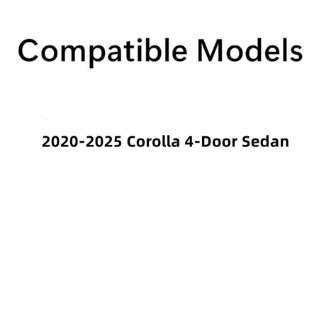 Driver Left Side Rear Door Window Door Glass Compatible with Toyota Corolla 4 Door Sedan 2020-2026 Models