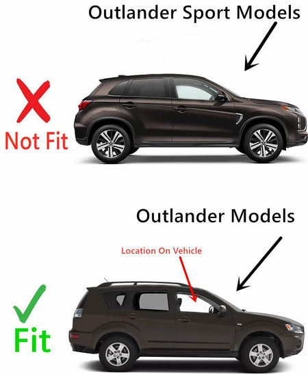 Passenger Right Side Front Door Window Door Glass Compatible with Mitsubishi Outlander 2007-2013 Models