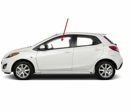 Tempered Driver Left Side Front Door Window Door Glass Compatible with Mazda 2 2011-2015 Models