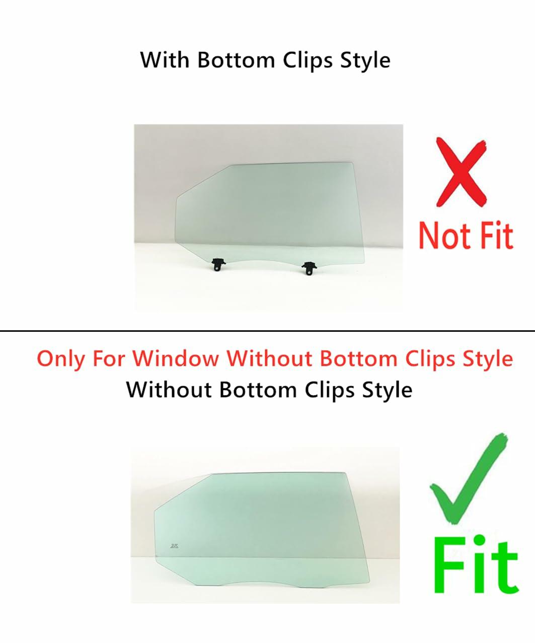 Passenger Right Side Rear Door Window Door Glass Compatible with Kia Forte 4 Door Hatchback 2011-2013 Models