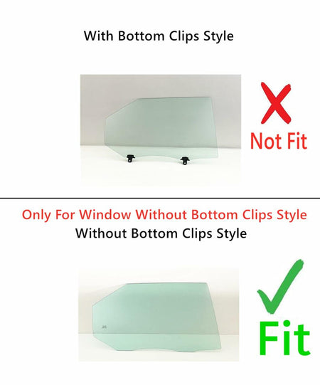 Passenger Right Side Rear Door Window Door Glass Compatible with Kia Forte 4 Door Hatchback 2011-2013 Models