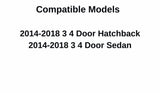 Driver Left Side Front Door Window Door Glass Compatible with Mazda 3 2014-2018 Models