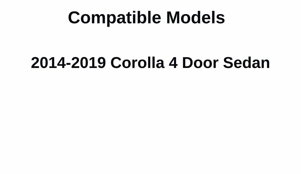 Driver Left Side Rear Door Window Door Glass Compatible with Toyota Corolla 4 Door Sedan 2014-2019 Models