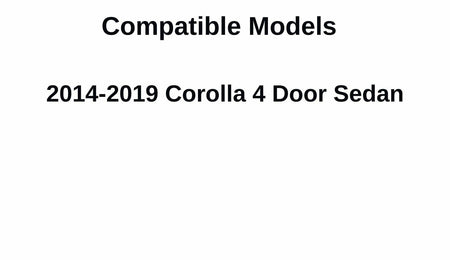 Driver Left Side Rear Door Window Door Glass Compatible with Toyota Corolla 4 Door Sedan 2014-2019 Models