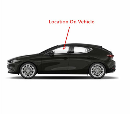 Tempered Driver Left Side Front Door Window Door Glass Compatible with Mazda 3 4 Door Hatchback 2019-2026 Models