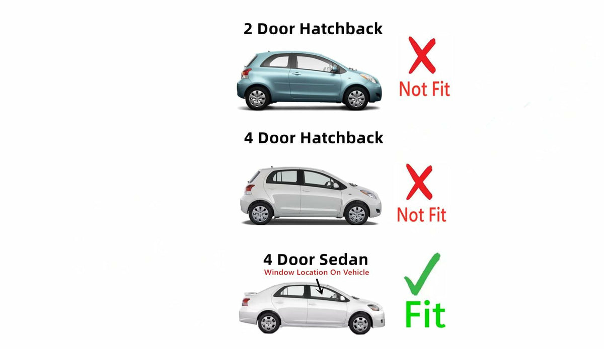 Passenger Right Side Front Door Window Door Glass Compatible with Toyota Yaris 4 Door Sedan 2007-2012 Models