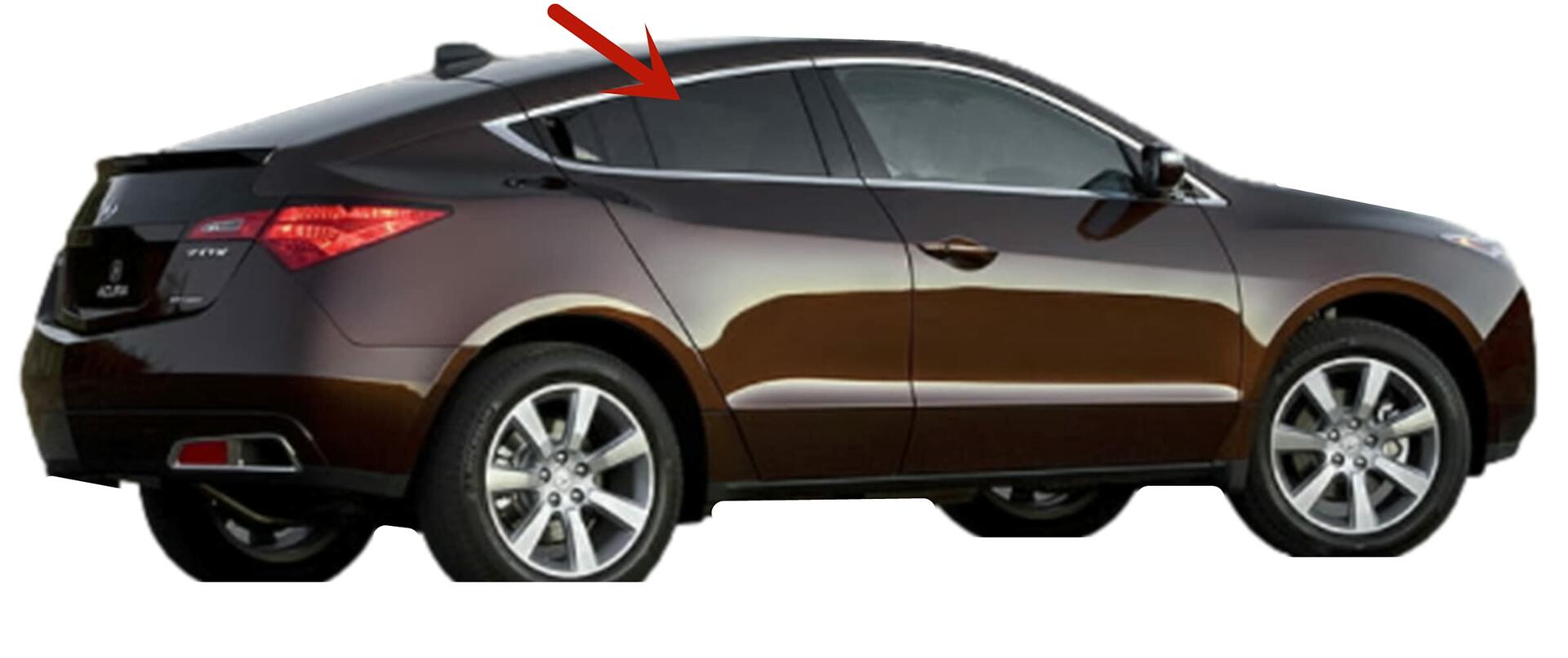 Passenger Right Side Rear Door Window Door Glass Compatible with Acura ZDX 2010-2013 Models