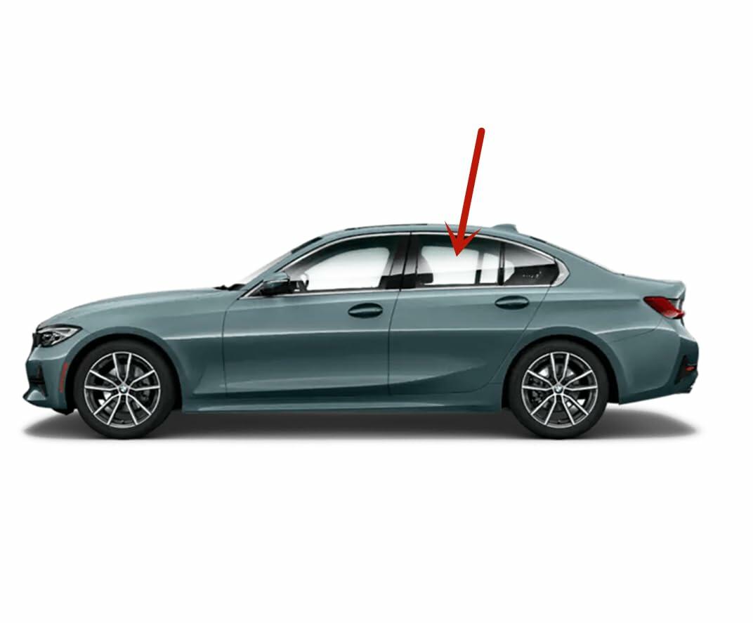Tempered Driver Left Side Rear Door Window Door Glass Compatible with BMW 3-Series 320i 330i 330e 4-Door Sedan 2019-2025 Models