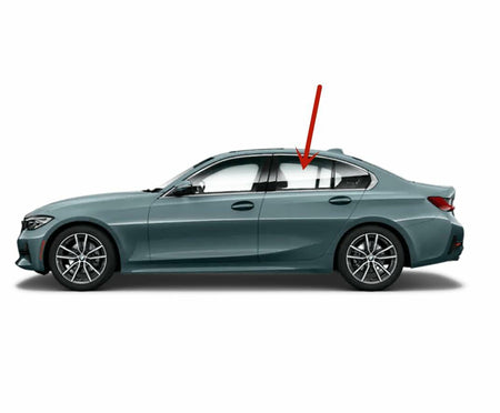 Tempered Driver Left Side Rear Door Window Door Glass Compatible with BMW 3-Series 320i 330i 330e 4-Door Sedan 2019-2025 Models