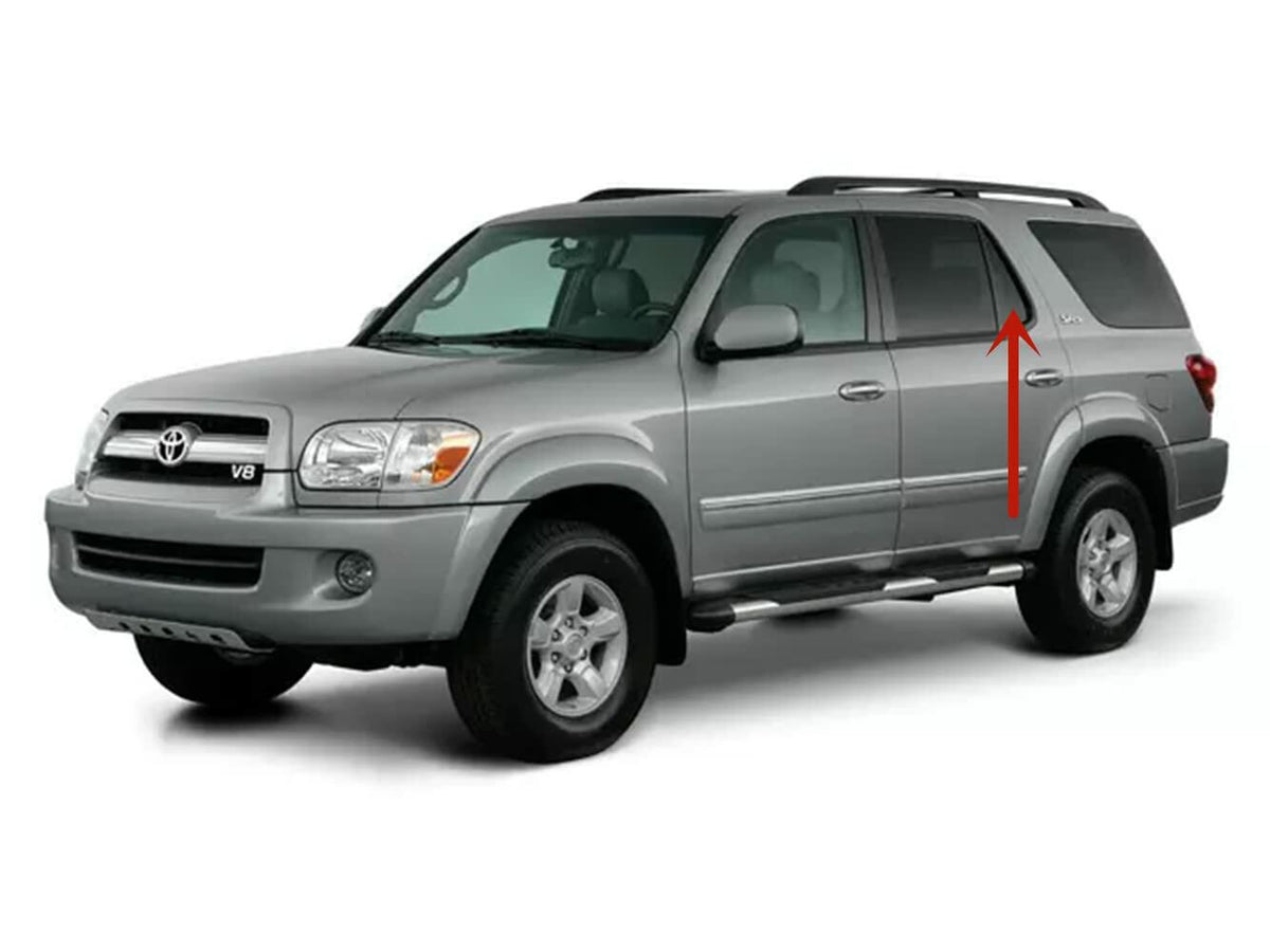 Driver Left Side Rear Vent Window Vent Glass Compatible with Toyota Sequoia 2001-2007 Models