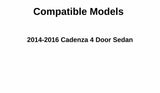 Driver Left Side Rear Door Window Door Glass Compatible with Kia Cadenza 2014-2016 Models