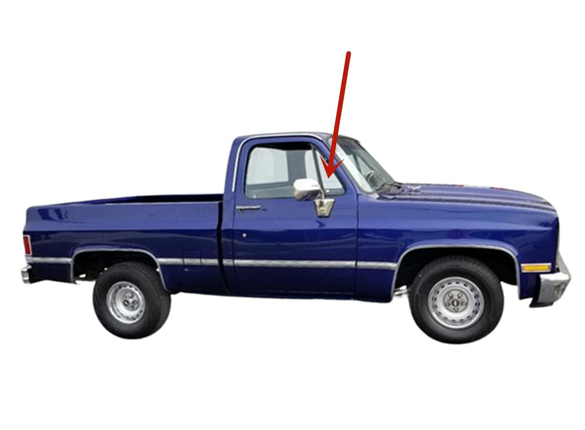 Passenger Right Side Front Vent Window Glass Compatible with Chevrolet Pickup (C10 C20 C30 K10 K20 K30) 1981-1986/Pickup (R-Series, V-Series) 1987-1991/Blazer Kodiak Suburban 1981-1991 Models
