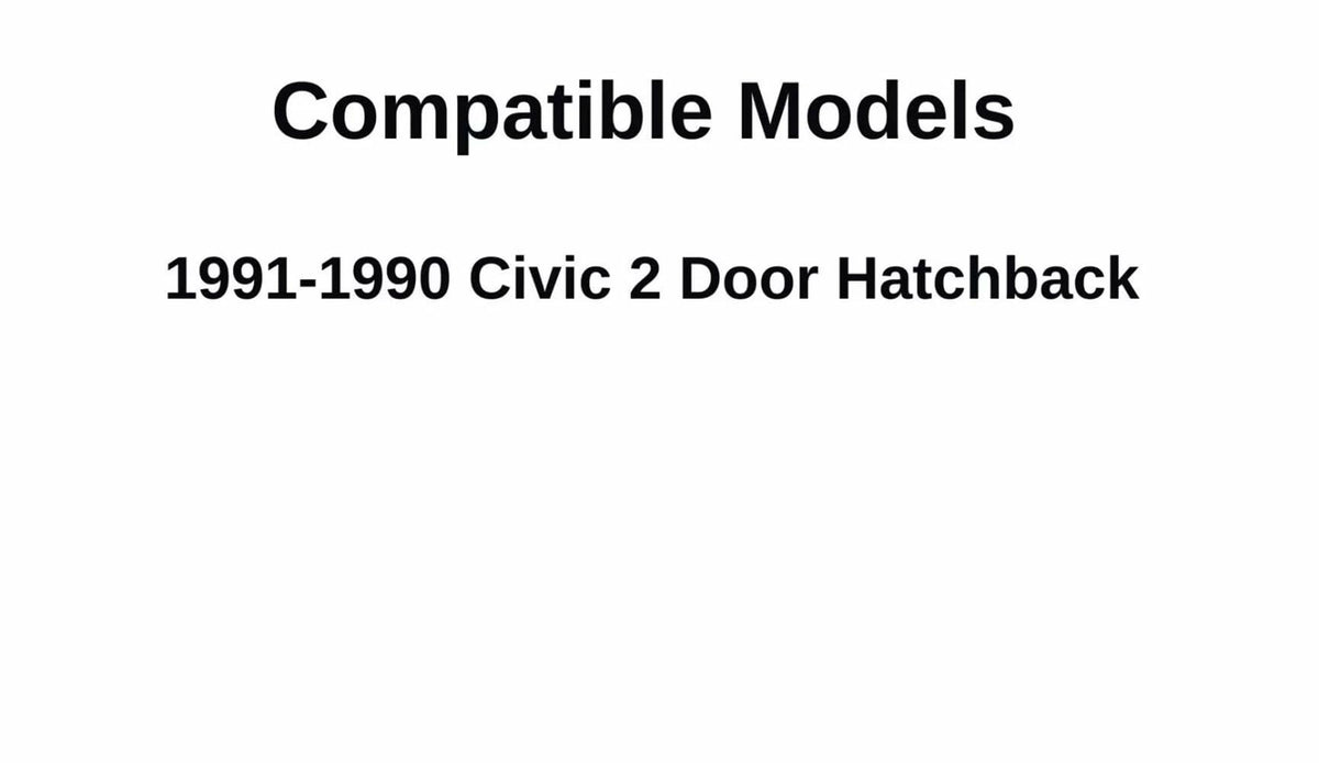 Passenger Right Side Door Window Door Glass Compatible with Honda Civic 2 Door Hatchback 1990-1991 Models