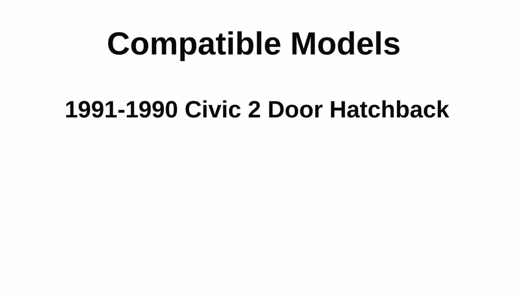 Passenger Right Side Door Window Door Glass Compatible with Honda Civic 2 Door Hatchback 1990-1991 Models